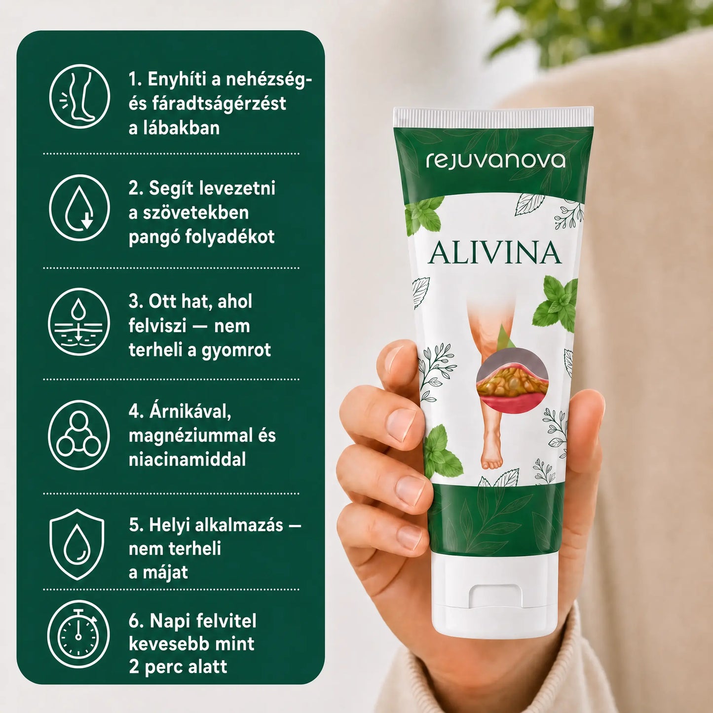 Alivina – Szabaduljon meg a duzzadt bokáktól